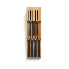 Kitchen Bamboo Knife Drawer Organizer Insert