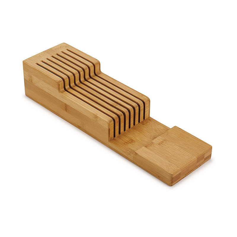 Kitchen Bamboo Knife Drawer Organizer Insert