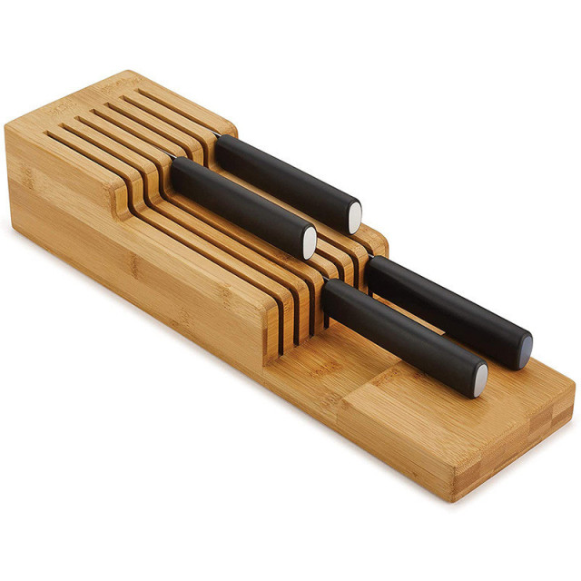 Kitchen Bamboo Knife Drawer Organizer Insert