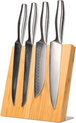 Magnetic Bamboo Knife Block