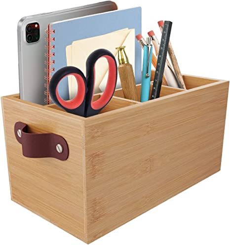 Bamboo desk organizer