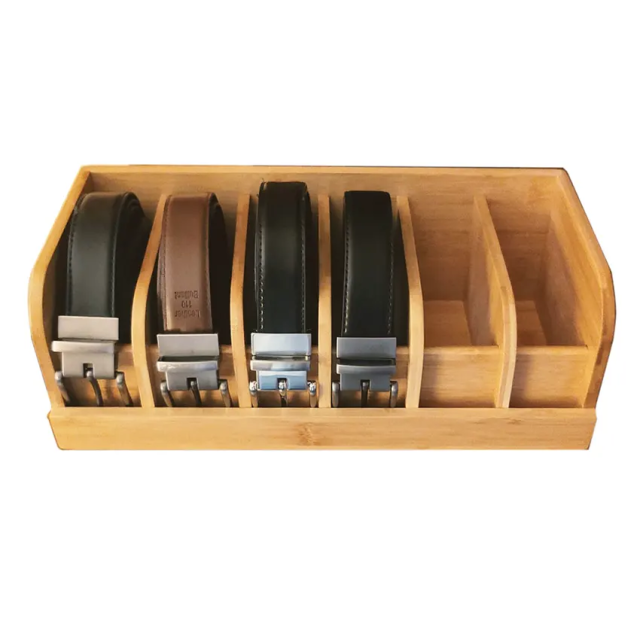 6 compartment belt holder belt hanger closet and belt organizer