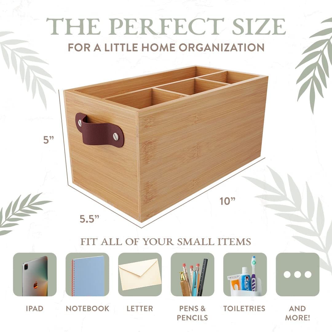 Bamboo desk organizer