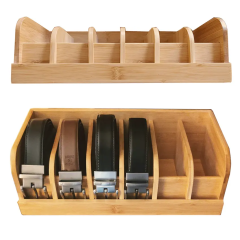 6 compartment belt holder belt hanger closet and belt organizer
