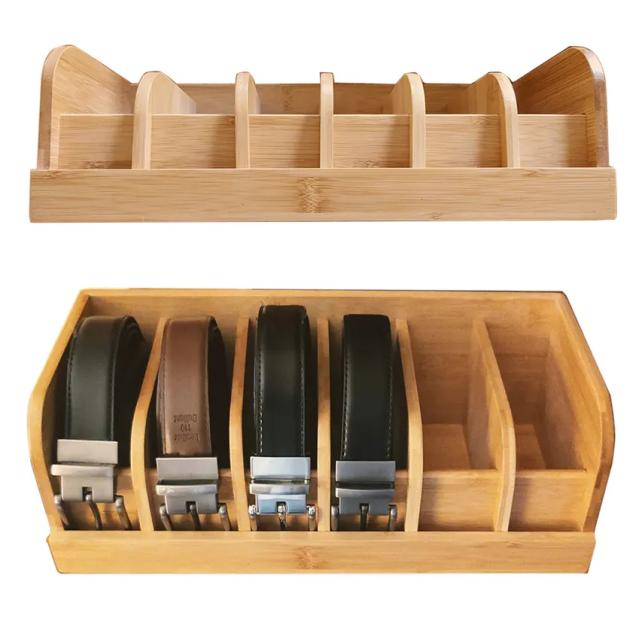 6 compartment belt holder belt hanger closet and belt organizer
