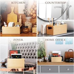 Bamboo desk organizer