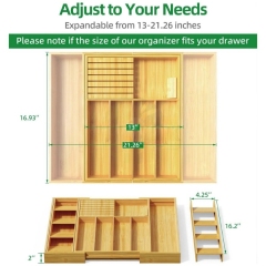 Silverware Drawer Organizer Bamboo Knife Organizer Drawer