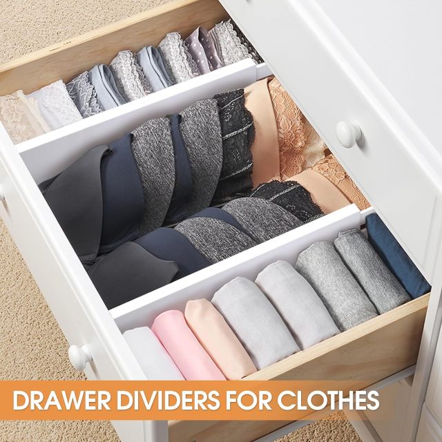 Bamboo Drawer Dividers Organizers