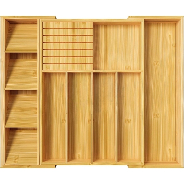 SquareBamboo丨Silverware Drawer Organizer | Wholesale Bamboo Knife Organizer Drawer Supplier
