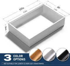 White Bamboo Drawer Organizer Kitchen Organization