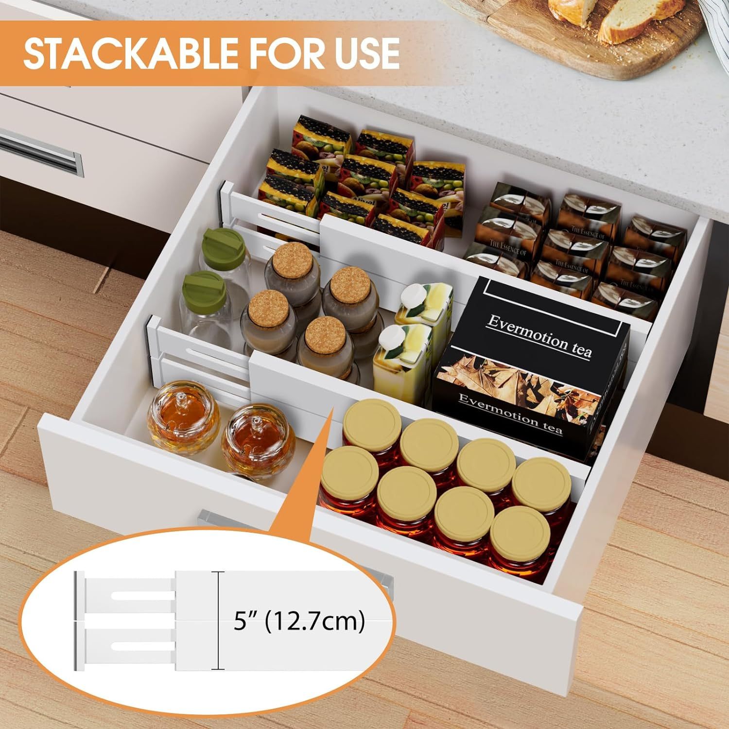Bamboo Drawer Dividers Organizers