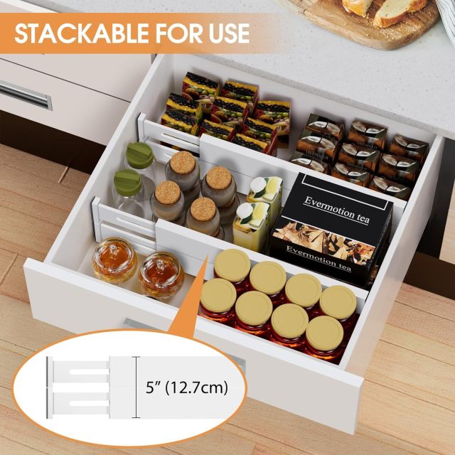 Bamboo Drawer Dividers Organizers