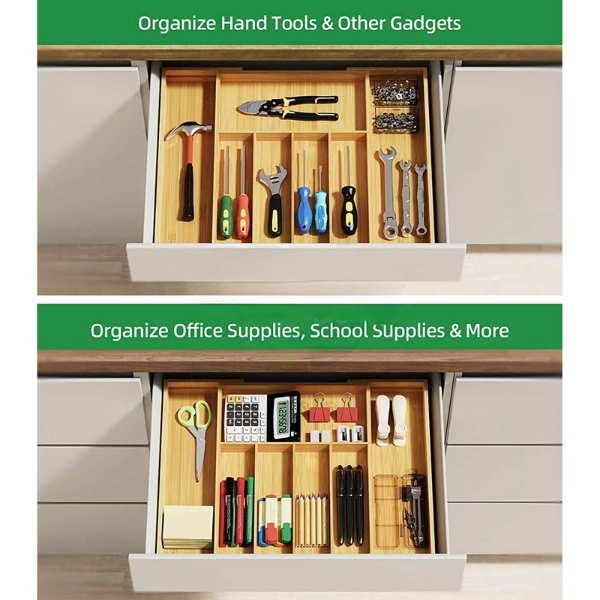 Silverware Drawer Organizer Bamboo Knife Organizer Drawer