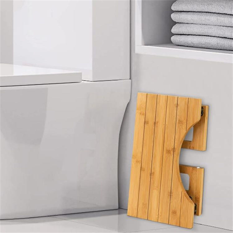 7Inch Foldable Bamboo Toilet Stool