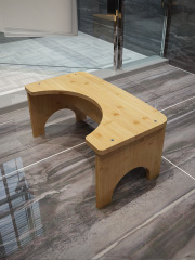 Toilet Stool Squat Adult Bamboo Poop Stool for Bathroom Adults