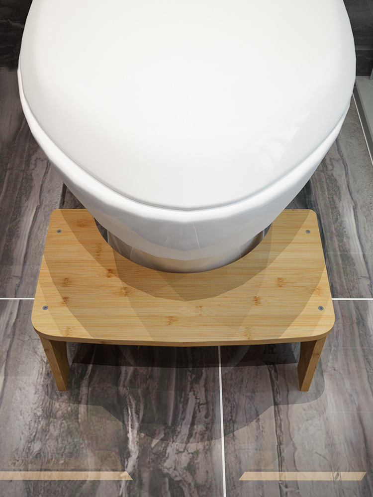 Toilet Stool Squat Adult Bamboo Poop Stool for Bathroom Adults