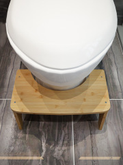 Toilet Stool Squat Adult Bamboo Poop Stool for Bathroom Adults