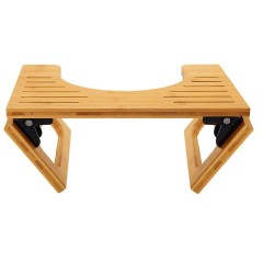 Bamboo 7 Inch Toilet Potty Stool Foldable Squat Stool Potty with Anti Slip Layer