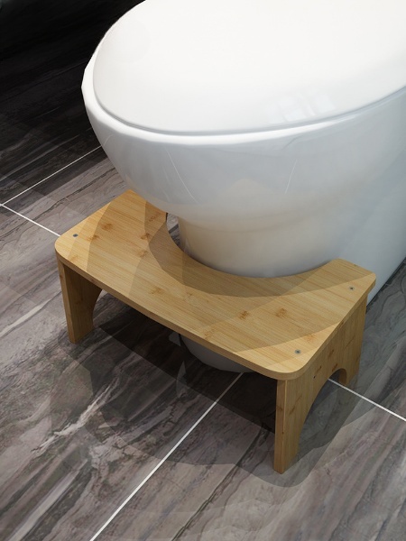 Toilet Stool Squat Adult Bamboo Poop Stool for Bathroom Adults