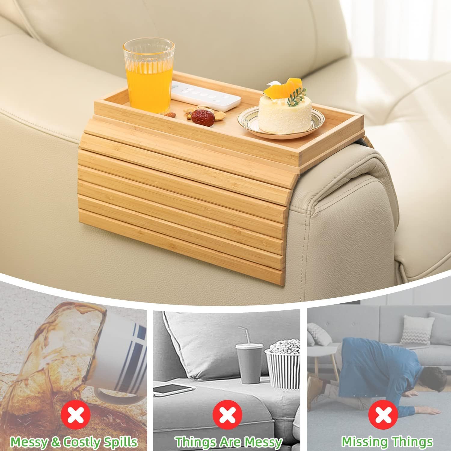SquareBamboo | Bamboo Sofa Arm Tray - Wholesale Supplier of Sofa Tray Tables