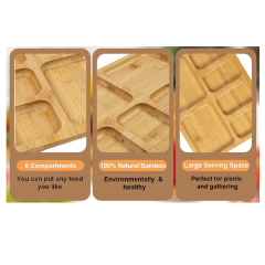 Bamboo Charcuterie Board with Locking Lid Cheese Board with Black Handles