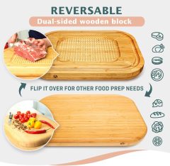 Cutting Board for Meat Thick Large Heavy Carving Board with Juice Groove