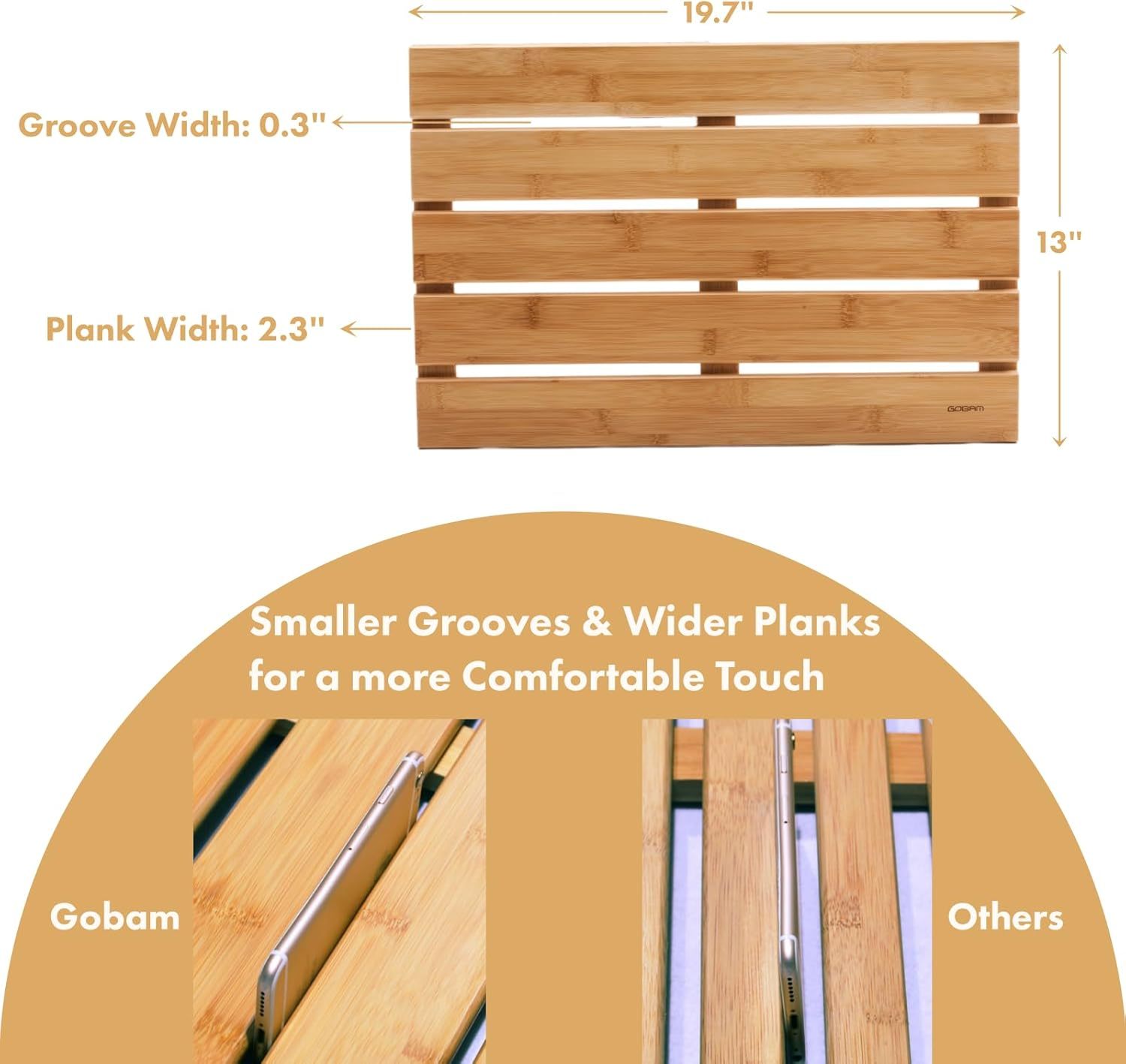 Natural Bamboo Bath Mat
