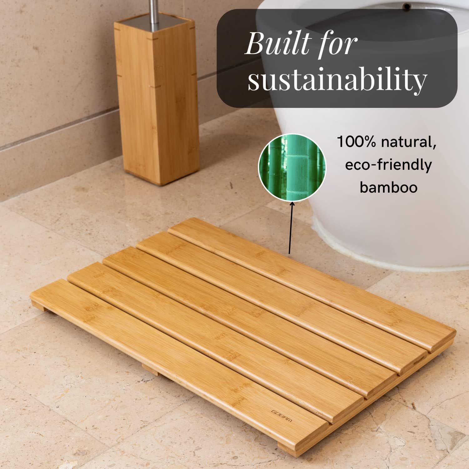 Natural Bamboo Bath Mat