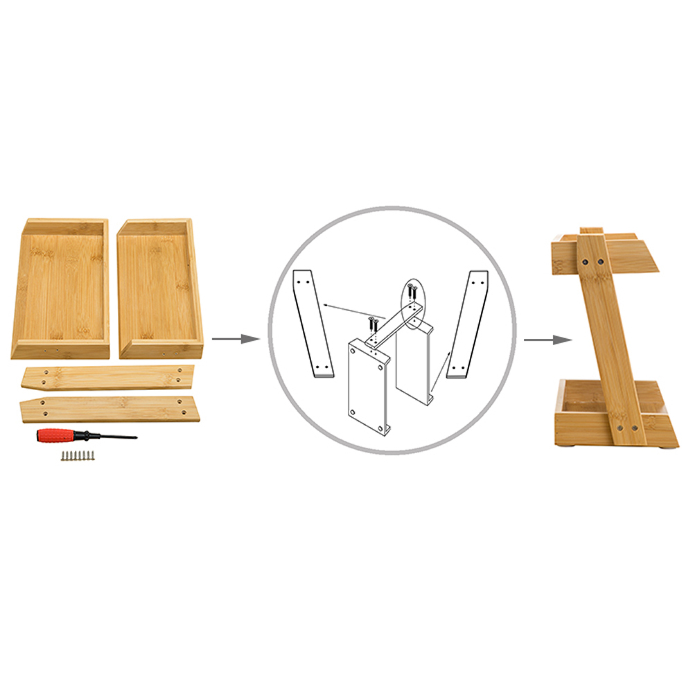 Bamboo Makeup & Countertop Organizer