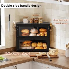 Corner Bread Box for Kitchen Countertop