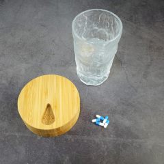 Bamboo Wood Pill Organizer for Medicine Vitamin Weekly
