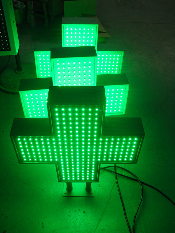 500mm remote control Cross Pharmacy LED signs simple led cross pharmacy outdoor waterproof IP65 customized led cross flashing