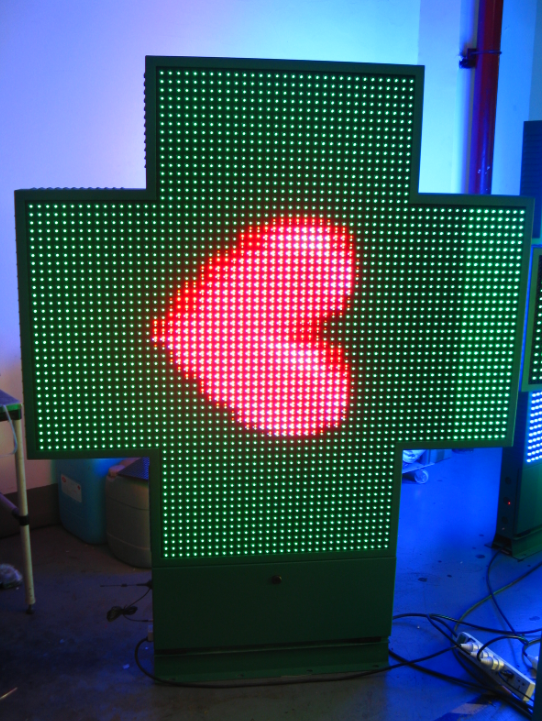 P10 1300mm pharmacy led sign outdoor double sided WIFi pharmacy cross led design 3D croix de pharmacie led rgb