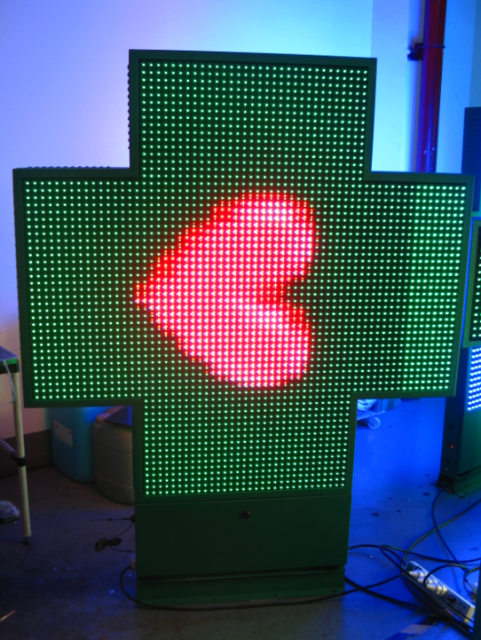 P10 1300mm pharmacy led sign outdoor double sided WIFi pharmacy cross led design 3D croix de pharmacie led rgb