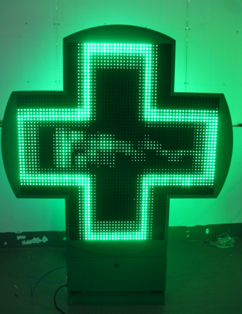 P10 1300mm pharmacy led sign outdoor double sided WIFi pharmacy cross led design 3D croix de pharmacie led rgb