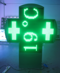 P10 1300mm pharmacy led sign outdoor double sided WIFi pharmacy cross led design 3D croix de pharmacie led rgb