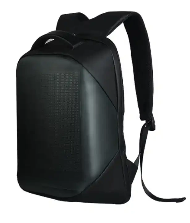 Custom color led display backpack bag fashionable LED light backpacks walking advertising