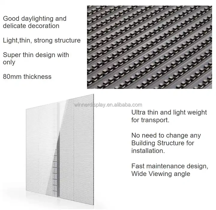 High Transparency p3.9 p5.2 p7.8 p10 p20 P31.25 Outdoor Mesh LED Screen LED Curtain Display outdoor