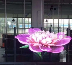 High Brightness P10.04 transparent led display outdoor transparent led film display screen for window