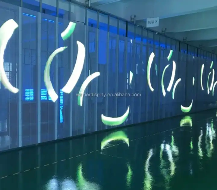 High Brightness P10.04 transparent led display outdoor transparent led film display screen for window