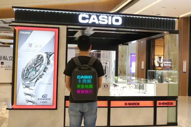 Waterproof led display backpack bag fashionable advertising led backpack wifi custom logo