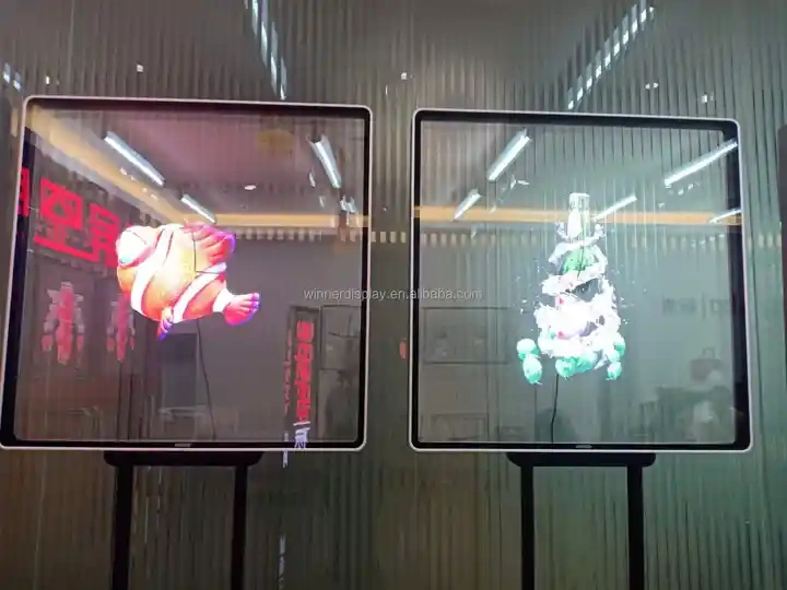 3D holographic Fan display Indoor 52cm Full Color Transparent holographic advertising fan led display