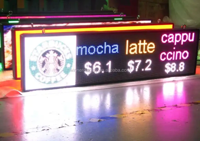 P5 outdoor programmable scrolling led sign full color led signs commercial 1280*320mm