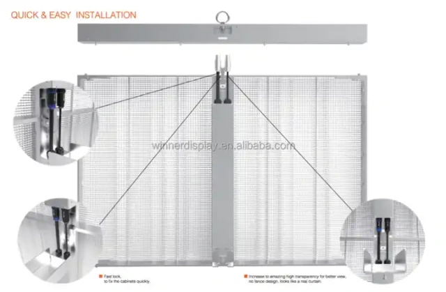 Self-adhesive Advertising Display Ultra-thin Led Screen Glass Window Wall P5.2 glass led film display building media facade