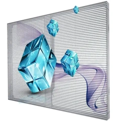 HD transparent led display screen P5.2 Glass Wall Led Screen Outdoor / Indoor Full Color curtain led display