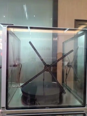 3D holographic Fan display Indoor 52cm Full Color Transparent holographic advertising fan led display