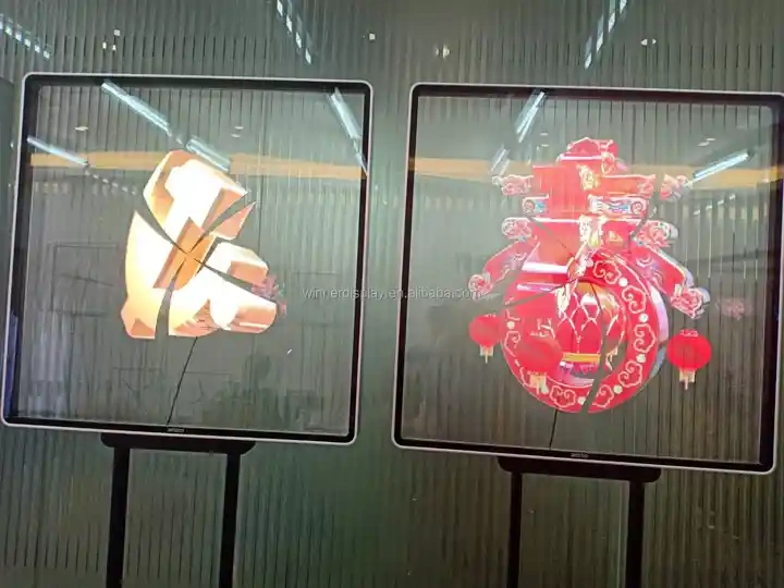 China 3D LED holographic Fan Indoor Full Color Transparent HD Holographic Display 52cm