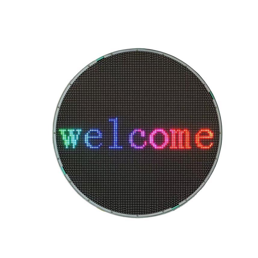 Outdoor Indoor Round LED Display Custom LED Advertising Sign P2.5 P3 P4 P5 Dia 500mm 600mm Circular LED Screen Custom  for RetailLED Advertising Sign
