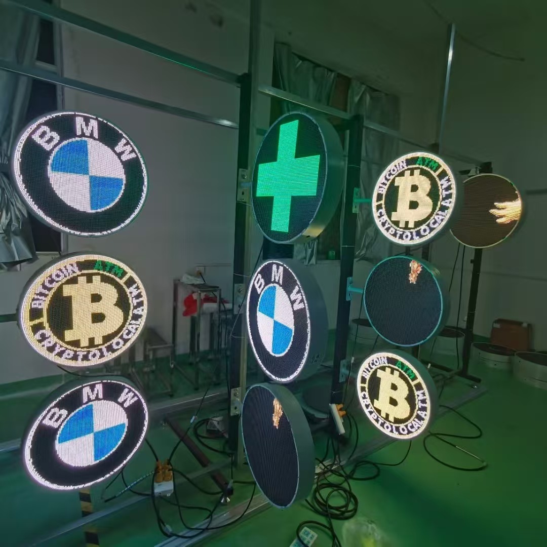 Round LED Display Advertising LED Circular Display P2.5 Dia 500mm Custom LED Sign Outdoor LED Sign for Trade Shows