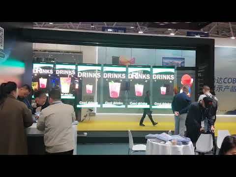 Holographic Transparent LED Poster Screen P3.91  55inch Invisible Display for Retail and  Window Advertising